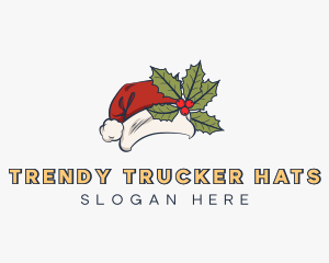 Christmas Santa Claus Hat logo design