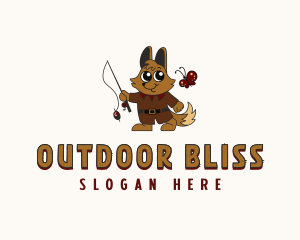 Fishing Camper Fox logo design