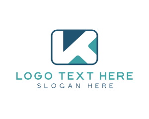 Rectangle Letter K Logo
