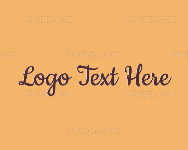 Script Pastry Text Logo