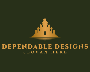 Ancient Mausoleum Structure logo design