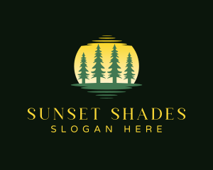 Forest Woods Sunset logo design