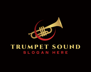 Trumpet Music Instrument logo