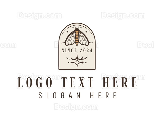 Vintage Insect Moth Logo