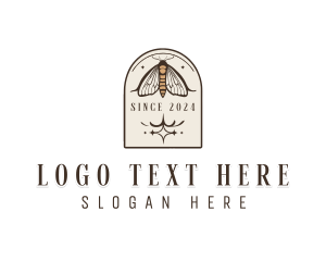 Vintage Insect Moth Logo