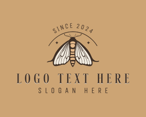 Vintage Insect Moth logo