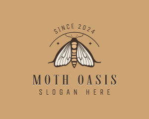 Vintage Insect Moth logo