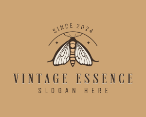 Vintage Insect Moth logo