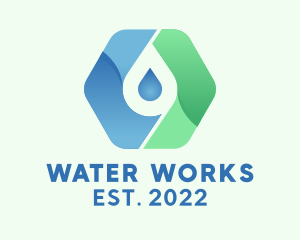 Distilled Water Droplet  logo design