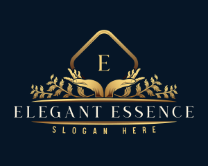 Luxury Wellness Hand logo design