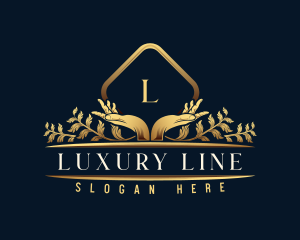 Luxury Wellness Hand logo design