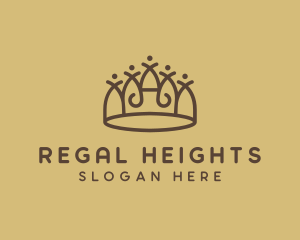 Regal Crown Tiara logo design