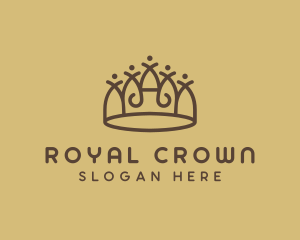 Regal Crown Tiara logo design