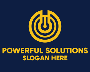 Yellow Power Switch logo design