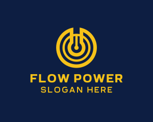 Yellow Power Switch logo design