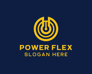 Yellow Power Switch logo design