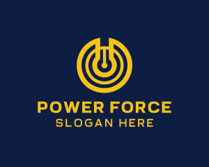 Yellow Power Switch logo design