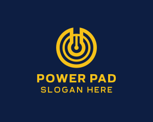 Yellow Power Switch logo design