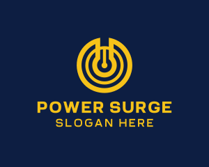 Yellow Power Switch logo design