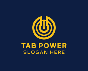 Yellow Power Switch logo design