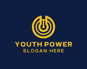 Yellow Power Switch logo design