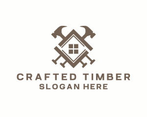 Roof Hammer Carpentry logo design