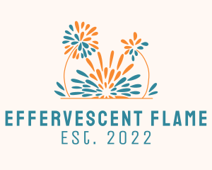 Flower Fireworks Holiday  logo