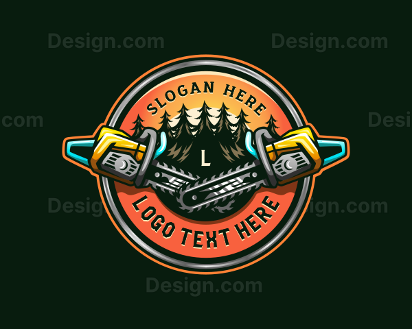 Industrial Woodwork Chainsaw Logo