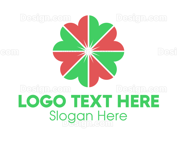 Light Green and Pink Flower Logo