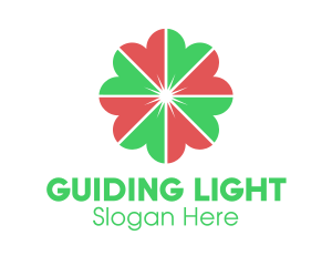 Light Green and Pink Flower logo design