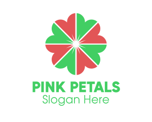 Light Green and Pink Flower logo design