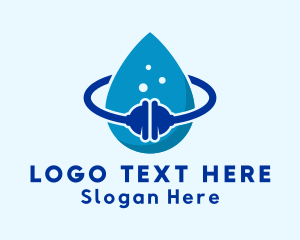 Plunger Water Cleaning Droplet logo
