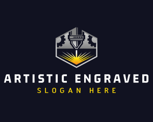 Laser Cutting Engrave logo design