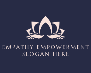 Lotus Massage Hands logo design