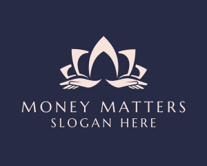 Lotus Massage Hands logo design