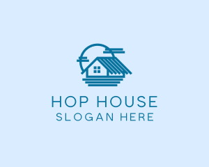 House Construction Roof logo design