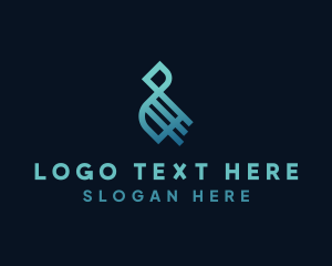 Font - Modern Gradient Ampersand logo design
