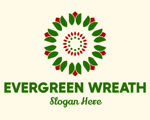 Flower Bud Wreath  logo design