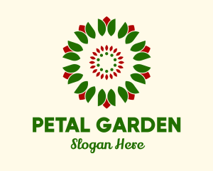 Flower Bud Wreath  logo design