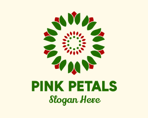 Flower Bud Wreath  logo design