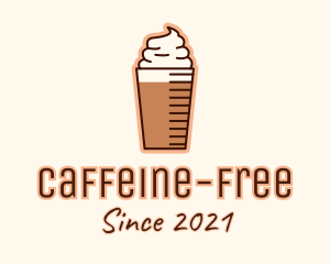 Frappe Iced Coffee Drink logo design