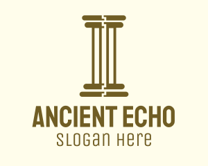 Ancient Greek Pillar logo design