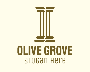 Ancient Greek Pillar logo design