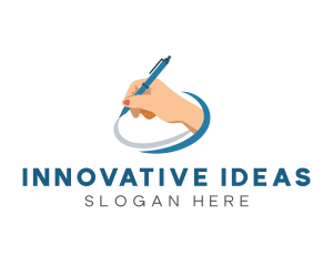 Creative Handwriting Pen logo design