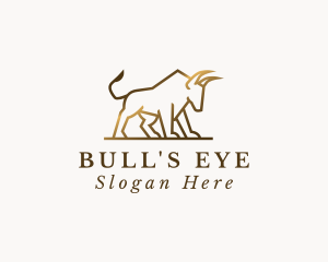 Golden Bull Animal logo