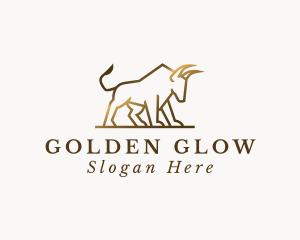 Golden Bull Animal logo