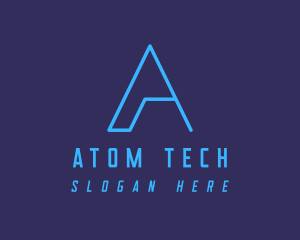 Digital Tech Letter A logo design