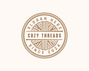 Yarn Embroidery Knitting logo design