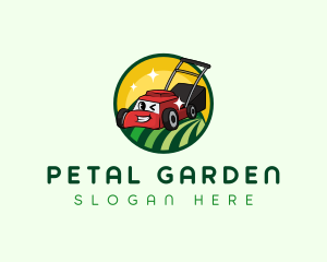 Lawn Mower Character logo design