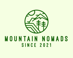 Nature Mountain Peak logo design